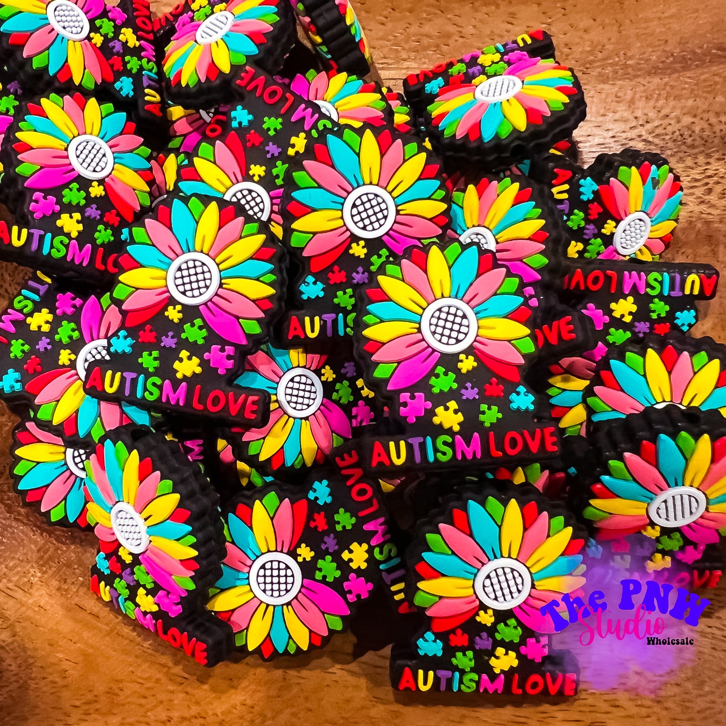 Autism love flower focal