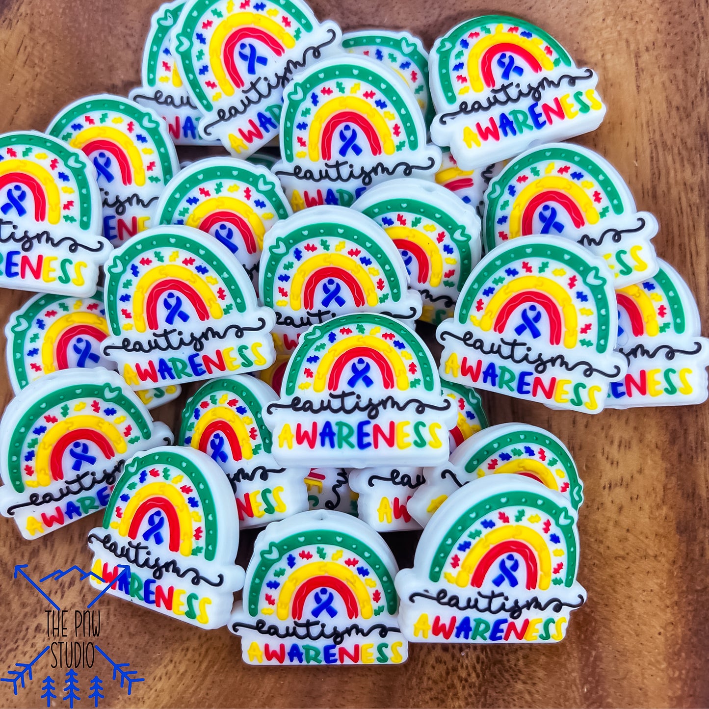 Autism Awareness Rainbow focal