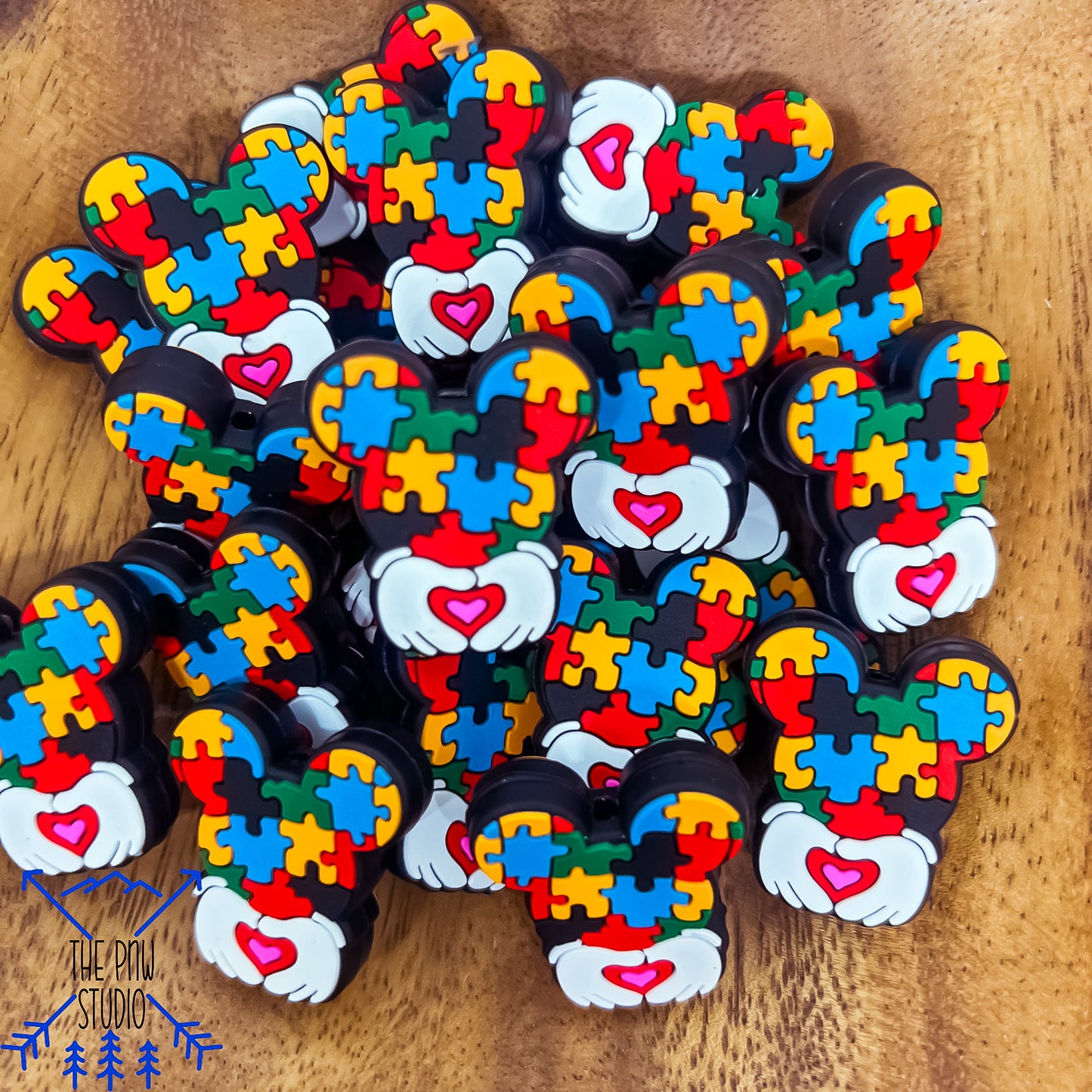 Autism Awareness- lower heart focal