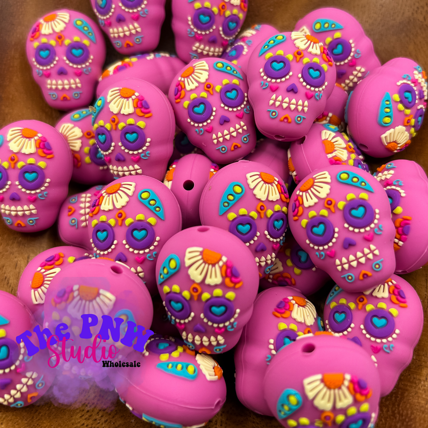 3D Pink Fiesta/Día de los Muertos Skull