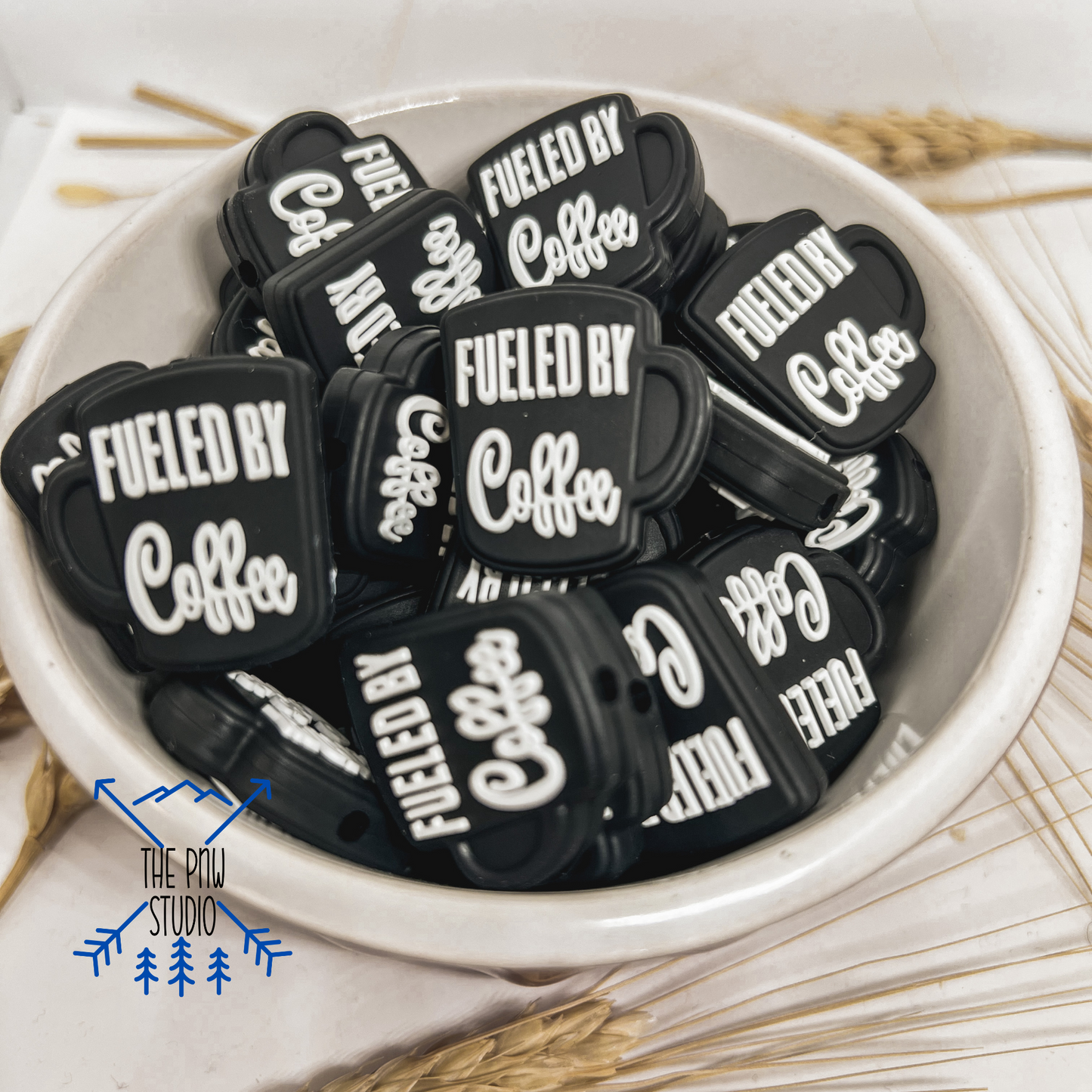 Fueled by Coffee focal bead