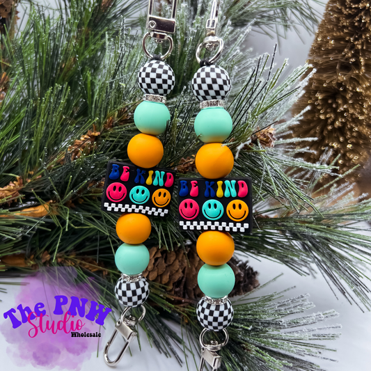 Be Kind checkered - RTS premade E- Reader strap