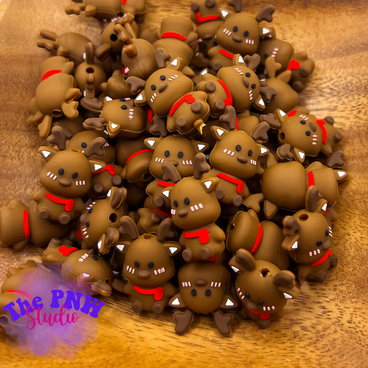 3D reindeer (brown) focal