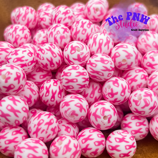 15mm cancer awareness bead