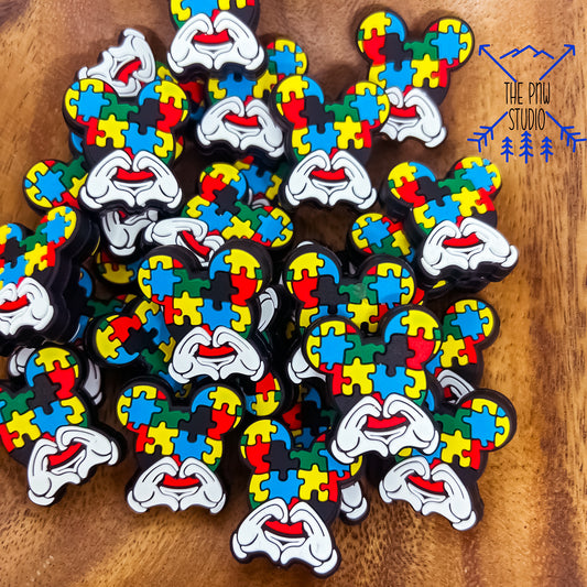 Autism Awareness- upper heart focal