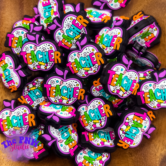 Colorful teacher apple focal