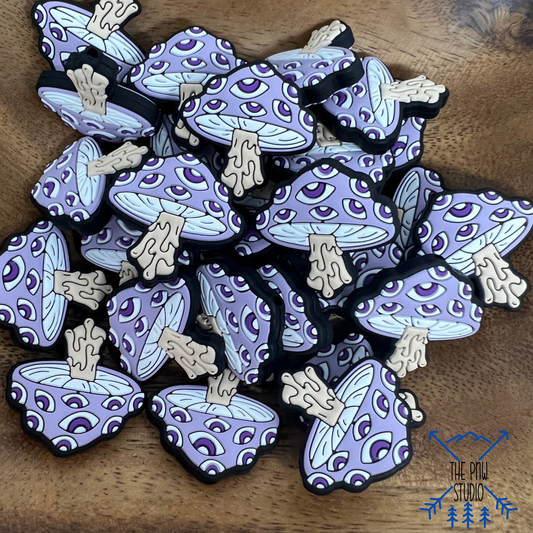 Purple mushroom focal