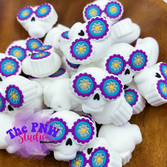 3D boho sugar skull focal